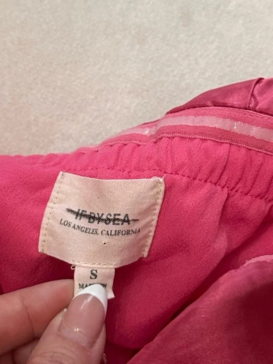 Anthropologie if by sea pink Off The Shoulder barbiecore Dress 38218 - Picture 8 of 12